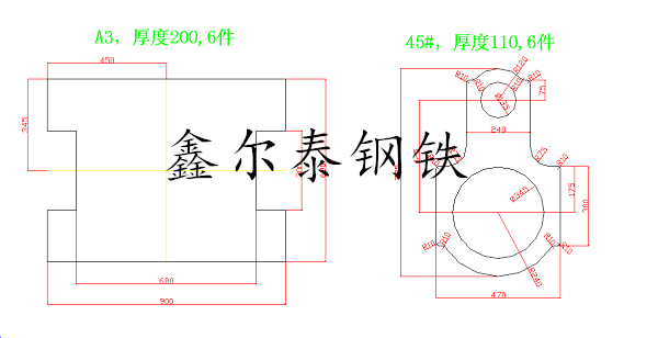 q345b钢板零割预埋件价格