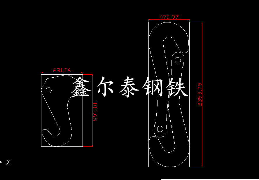 42crmo合金板下料吊索图形