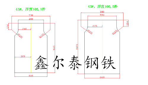 沙钢45#钢板零割小件